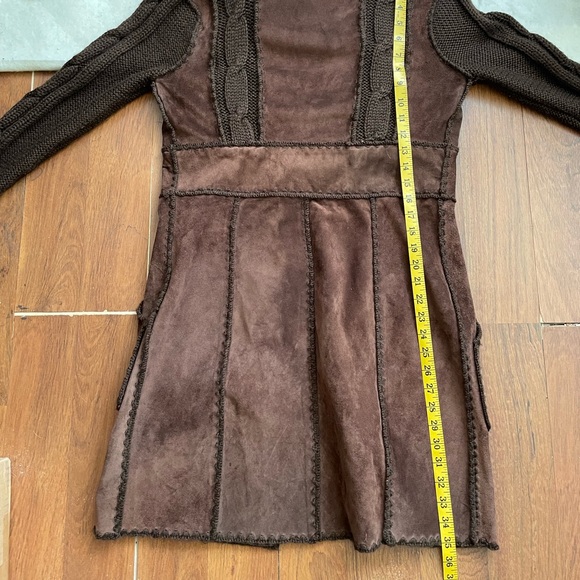 Luciano Abitboul suede and knit long boho hooded sweater coat - Picture 13 of 13